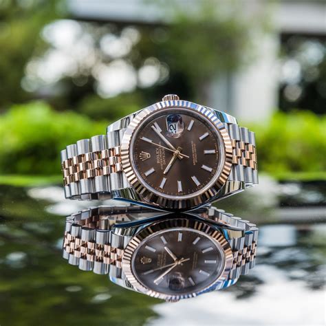 rolex datejust 41 chocolate rose gold